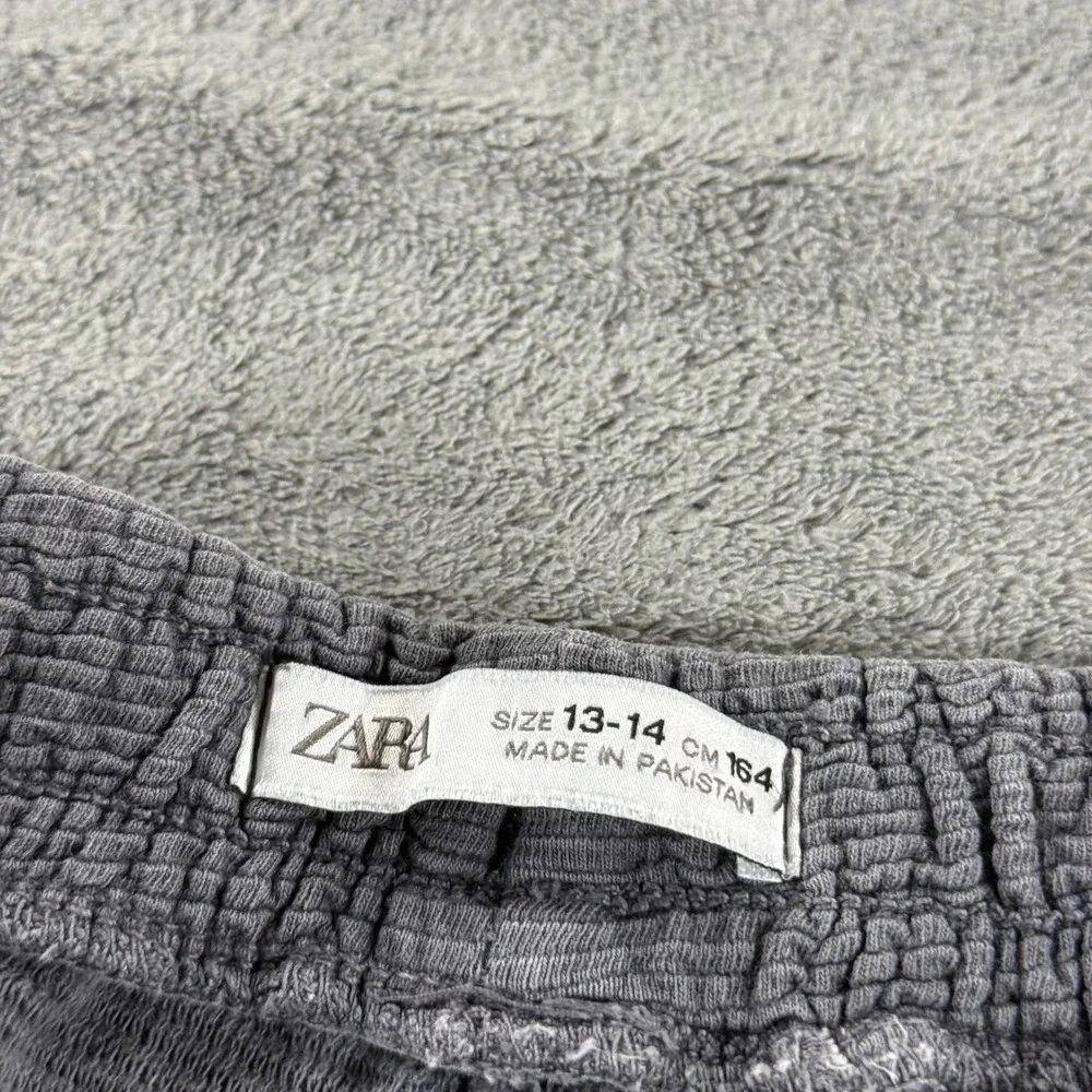 Zara Corduroy Shorts Kids 13-14 Grey Excellent Stretch Elastic Waist Casual